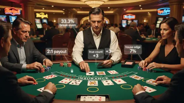 When to Buy Insurance in Blackjack: Correct Strategy, Odds, and Payout Calculations
